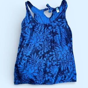 Old Navy Blue Maternity Patterned Sleeveless Top size S